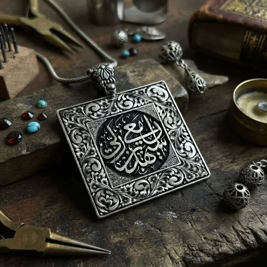 HAKİKAT KULPU ALLAH BENİMLE BERABERDİR  KOLYE